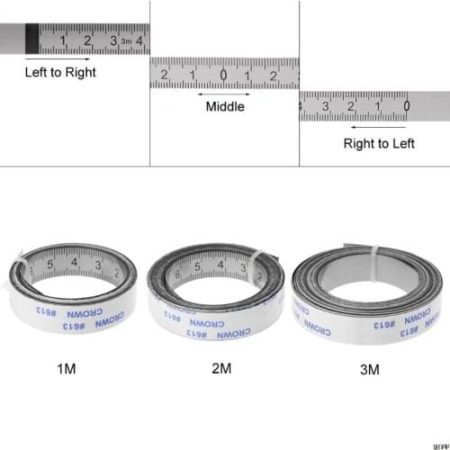 Stainless Steel Miter Track Tape Measure Self Adhesive Metric Scale Ruler 1M-3M For T-track Router Table Saw Woodworking Tool