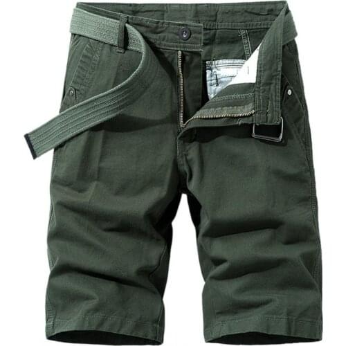 Gargo Shorts Not Easy to Pilling Not Deformed With Belt Men Ripstop Basic Shorts for New Casual Shorts Breathable Quick Dry