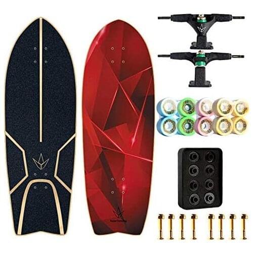 Skateboard 28",Surfing Skateboard 29X9.5, City Road Land Cruiser, Complete Skateboard Assembly, Suitable for Surfing Enthusiasts
