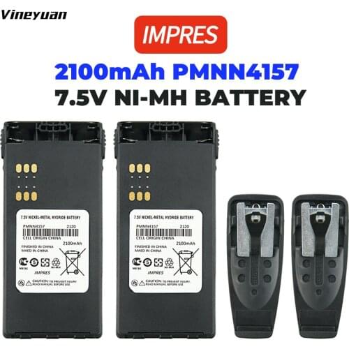2 Pcs 7.5v 21000mAH PMNN4157 ATEX NI-MH Battery Replacement For Motorola GP328 GP338 PTX760 PTX700 MTX8250