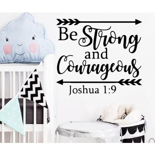 Fun be strong and courageous Vinyl Wall Sticker Decor Living Room Bedroom Removable Decoration Decal Stickers Mural
