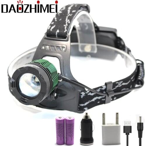 Waterproof XML T6 Led Headlamp Zoomable LED Head Lamp Flashlight 3-modes Head Headlamp18650 Headlight For Fishing Camping