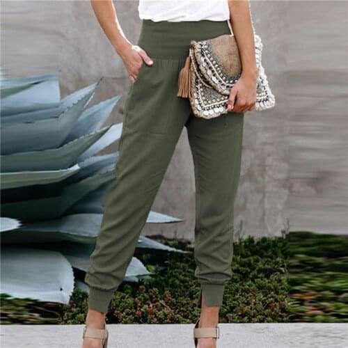 Women Trousers Solid Color High Waisted Pants Autumn Winter High Waist Trousers Lady Comfortable Breathable All-Match Pants
