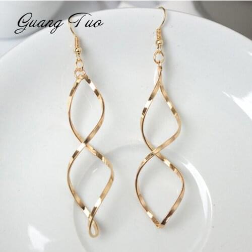 European Trendy Jewelry Minimalist Design Sense Earrings Spiral Wave Curve Earrings For Women Gift Earring Fashion Jewelry