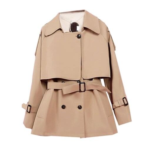High quality New Women Long Trench Coat Autumn Winter Vintage Belt Double Breasted Khaki Trench Outwear Slim Office Coats
