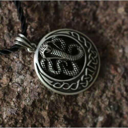 1pcs wholesale celt animal jewelry norse snake totem necklace symbolizes regeneration and rebirth,men pendant