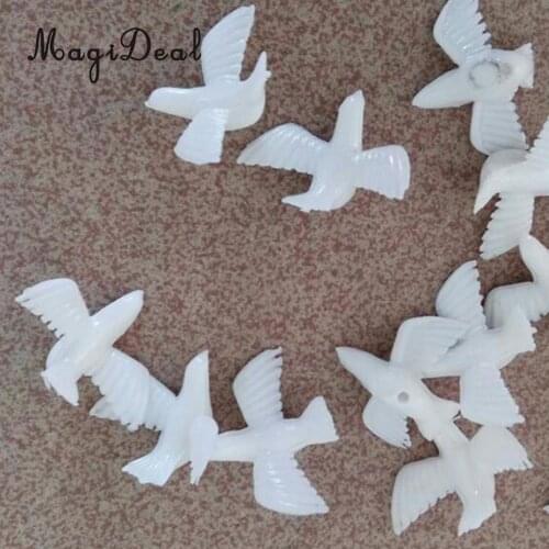 12pcs Little White Pigeons Confetti Wedding Table Scatters Baby Shower Sprinkles Party Decoration Favors