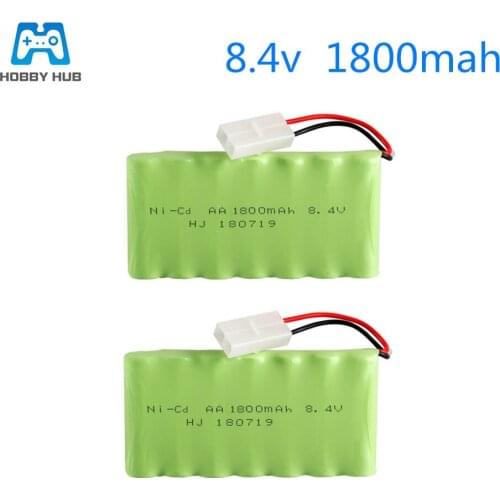 2/3/4PCS 8.4v 1800mah AA Ni-CD battery for RC Car Boat GUN TANK Trucks Trains rechargeable remote control electric toy battery