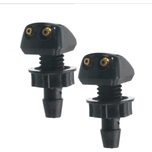 2PCS Car Front Windscreen Washer Jet Wiper Nozzle Water Spray DIY Kit For VW Ford Renaul t Volv o Peugeo t Auto Replacement