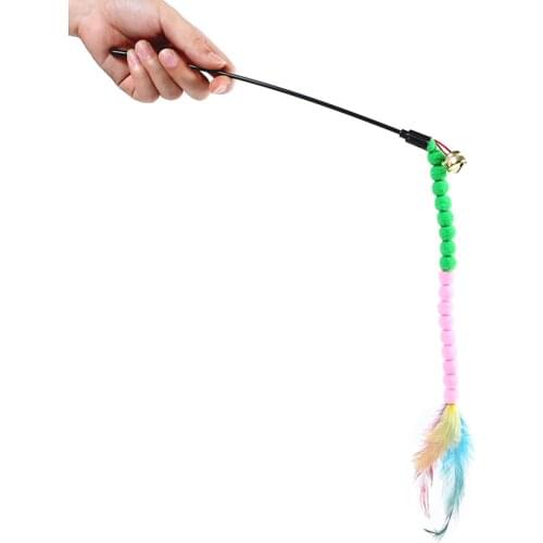 28cm Fluffy Ball String Funny Cat Stick Funny Cat Stick Short Pole Funny Cat Stick Pet Teaser Stick Cat Toy Pet Toys Pet Toys