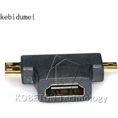 3 in 1 V1.4 High Speed 1080P HDMI-compatible Female to Mini / Micro HDMI-compatible Male Connector Adapter Converter Type D C A