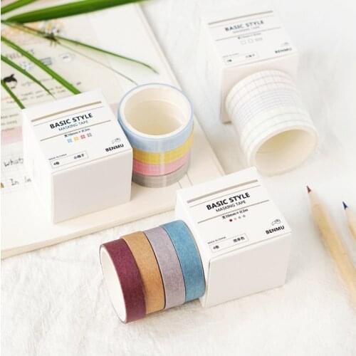 4pcs/set Printing Washi Tape Set Diy Masking Tape Cute Stickers School Suppliers Stationery Gift Presented