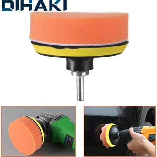 7Pcs Glass/Car Polishing 3" Polishing Head Wave Sponge Polishing Pad Wheel Buffing Pad Set with M10 Drill Adaptor Electric Drill
