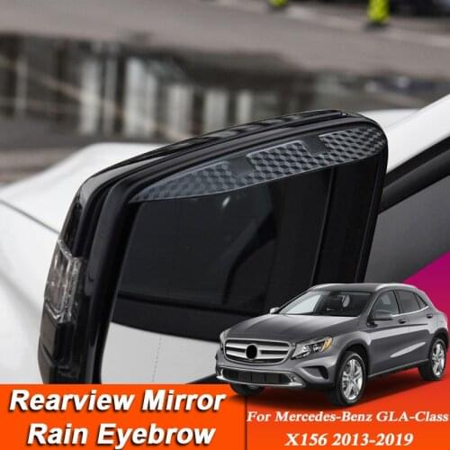 Car-styling For Mercedes-Benz GLA-Class X156 2013-2019 Carbon Fiber Rearview Mirror Eyebrow Rain Shield Anti-rain Cover Sticker