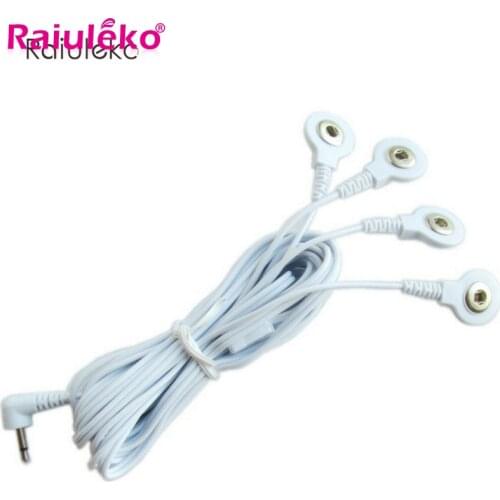 DC 2.5mm 2 4 Pin Plug Connecting TENS Electrode Lead Wires Conductive Line Massager Cables for Electrodes Pads Therapy Massager
