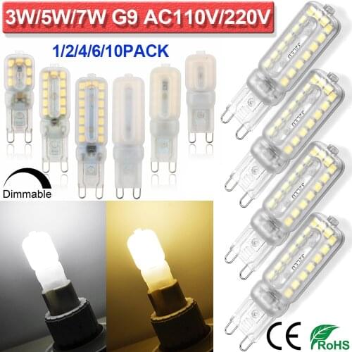 1-6pcs LED Bulbs Lights Dimmable Spotlights 3W 5W 7W Bi-Pin Base Bombilla Replace Halogen Lamp Led Lampada Light 360 degree