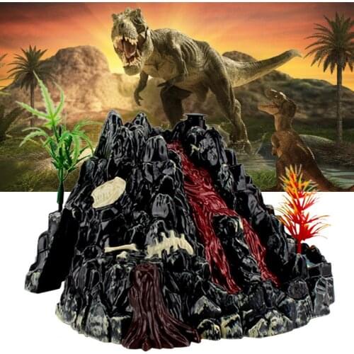 Volcano Eruption Simulation Sound Light Spray Children Model Toy Desktop Ornament Sound Light Spray Children Model Toy Ornament