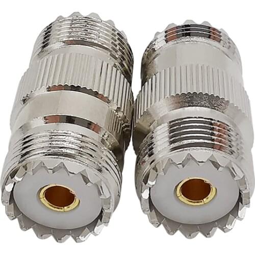 1PCS UHF SO239 SO-239 Female Jack to UHF Female SO239 Jack RF Coaxial Adapter Connector for Radio Antenna Coaxial Cable