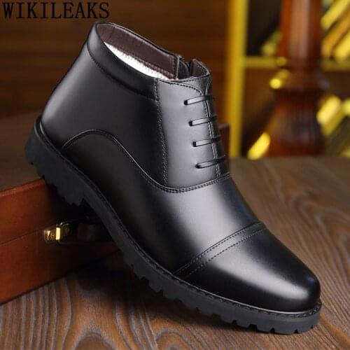 Brown Mens Dress Boots for Men Male Casual Business Shoes Men Designer Ankle Boots Man Black Leather Boots Man Zapatos De Hombre