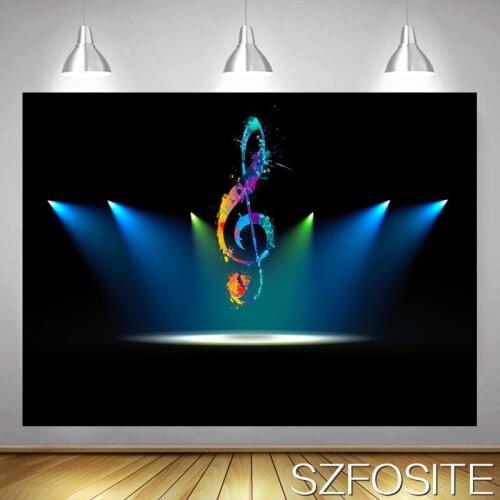 Beautiful Notes Light Stage Backdrop Girl Birthday Party Decoration Kids Bath Newborn Custom Background Photography Studio Photo