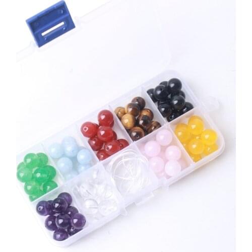 10mm 90pcs Natural stone round Loose Beads For Jewelry Making DIY Jewellery