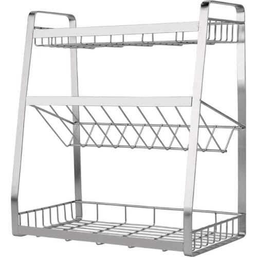 Kitchen Storage Rack Slim Slide Kitchen Supplie Stainless Steel Kitchen Rack Innovative Seasoning Storage Rack Saving Organizer