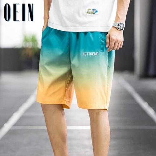 OEIN Summer Fashion Casual Mens Panelled Shorts Street Wear Short Pants 2021 Polyester Drawstring Patchwork Cargo Shorts Male