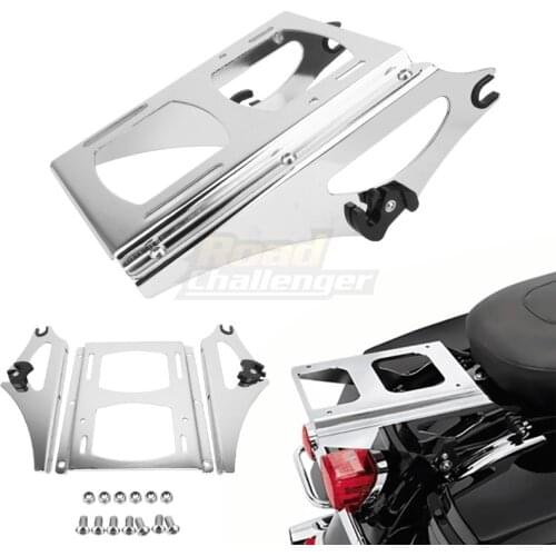 Motorcycle Chrome Two-up Tour Pak Mounting Luggage Rack For Harley Touring Road Street Glide Road King 2009-2013 Models
