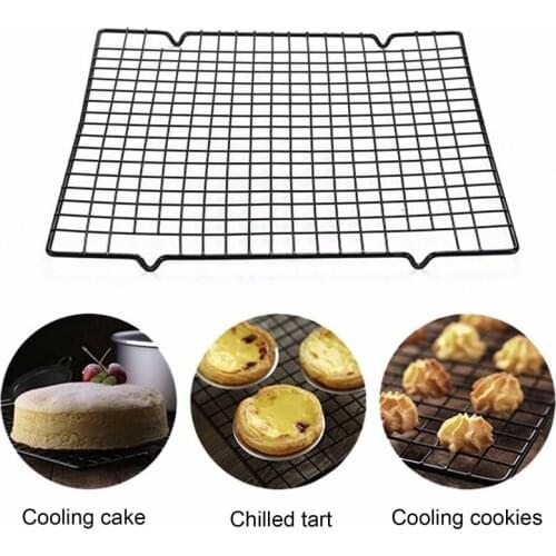 Wire Grid Cooling Tray Cake Food Rack Oven Kitchen Baking Pizza Bread Barbecue Cookie Biscuit Holder Shelf