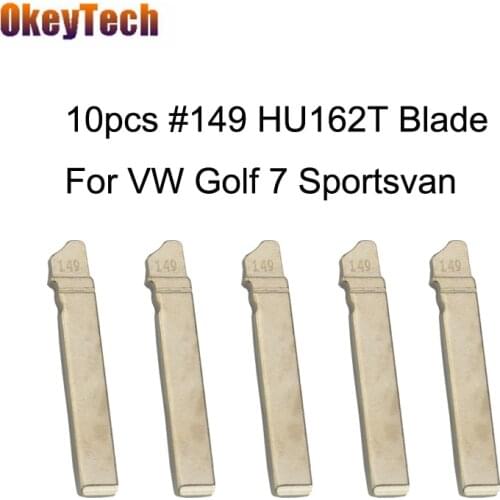 OkeyTech 10pcs No.149 Remote Flip Folding Car Key HU162T Blade for V W Golf 7 Sportsvan Replacement Auto Key Uncut Blank Blade