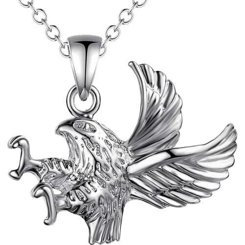 Wholesale Charm Silver Color Pendants For Women Fashion Jewelry Necklace Lady Fashion Jewelry Pendant Eagle AN030/araajiha