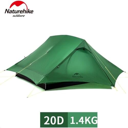 Naturehike Force UL 2 Man Outdoor Camping Tent Ultralight 20D Nylon Waterproof Camp Tent Large Space Hiking Tent