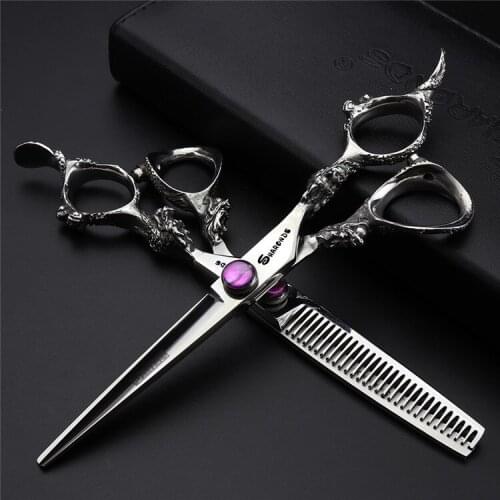 Long cut hairdressing scissors professional barber shop hair stylist special 5.5 inch 6 inch flat cut tooth scissors