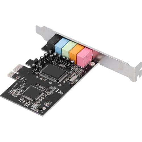 PCI-E 5.1 Sound Card CMI8738 Chip Stereo Audio Card Support for Windows 7 for Desktop Computer new