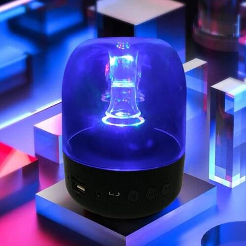 Subwoofer Wireless Speaker Desk Lamp Support TF Card Colorful LED Light U Disk Mini Phone Tablet Stereo Music Voice Box