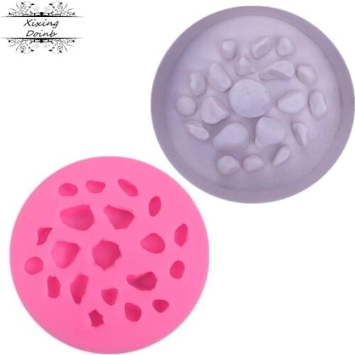 DIY different sizes of stone shape silicone mold chocolate truffle cake decorating tool 3D resin mold Kitchen Baking accessories