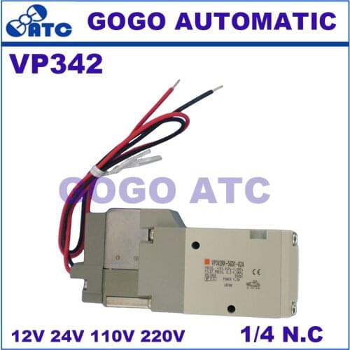 SMC type solenoid valve VP342 pneumatic component D Socket type electromagnetic solenoid valve 01 interface diameter 1/4 N.C
