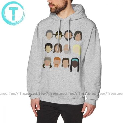 The Walking Dead Hoodie The Walking Dead Hoodies Oversized Outdoor Pullover Hoodie Black Long Winter Male Cotton Cool Hoodies