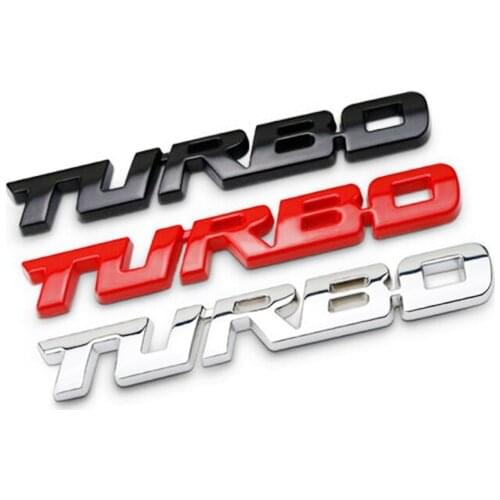 Universal Cool 3D Alloy Metal Letter Turbo Car Motorcycle Emblem Badge Sticker Decal Decor Car Body Rear Tailgate 3D Car Sticker