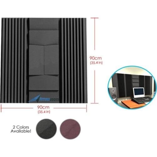 Arrowzoom 8 pcs 35.4" X 35.4" X 2.9" Wall Insulation Studio Sound Absorbing Panel Acoustic Foam Treatment