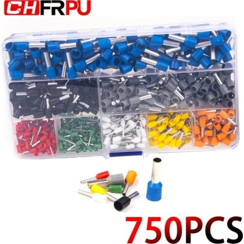 720PCS boxed insulated wire connector terminal crimping terminator cold pressure insulation VE0508 7508 1008 1508 2508 4009 6012