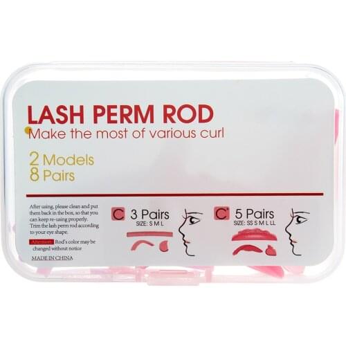 8 Pairs Silicone Rose Pattern Eyelashes Perm Pad Colorful Recycling Lashes Patch Rod Eyelash Lifting Curler Makeup Access