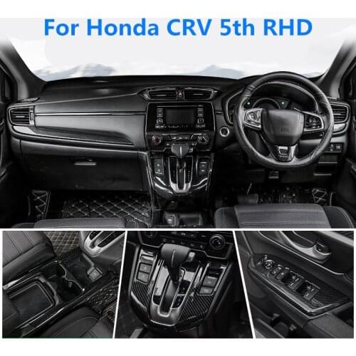Right Hand Drive Accessories For Honda CRV CR-V 5th HYBRID RHD Carbon fiber ABS Decoraton 2017-2018