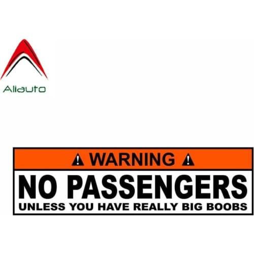 Aliauto Funny Warning Car Sticker No Passengers Unless You Have Really Big Boobs Automobiles Motorcycles PVC Decal,14cm*4cm