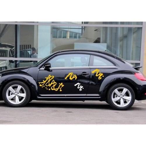 Car Decals M melody Sport for Beetle MINI SWIFT Vinyl Graphics Motor Side Door stickers ZC568