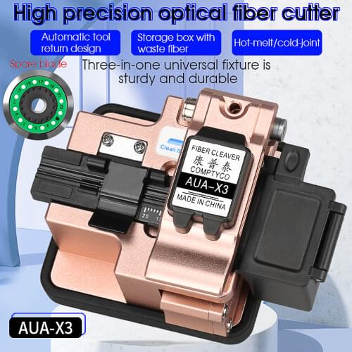 COMPTYCO Fiber cleaver AUA-X3 Cable Cutting Knife FTTT Fiber Optic Knife Tools cutter High Precision Cleavers 24 surface blade