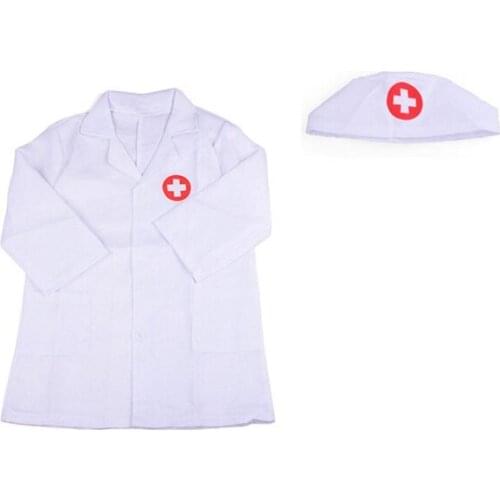 Children Role Play Costume Dress-Up Set Lab Coat Kit Cosplay for Toddler Scrub Additional Tools