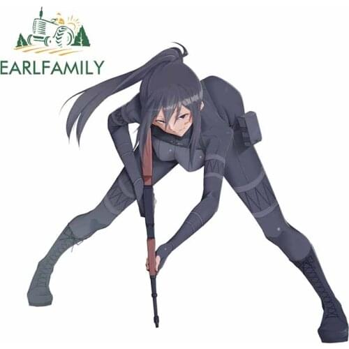 EARLFAMILY 13cm x 12.3cm for Sword Art Online High Ponytail Girl Car Stickers Personality Decal Surfboard Anime Car Assessoires