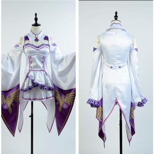 Cosplay Re Zero Life in a Different World from Zero Emilia Outfit Costume Full Set Uniform Costume Halloween Carnival Cosplay