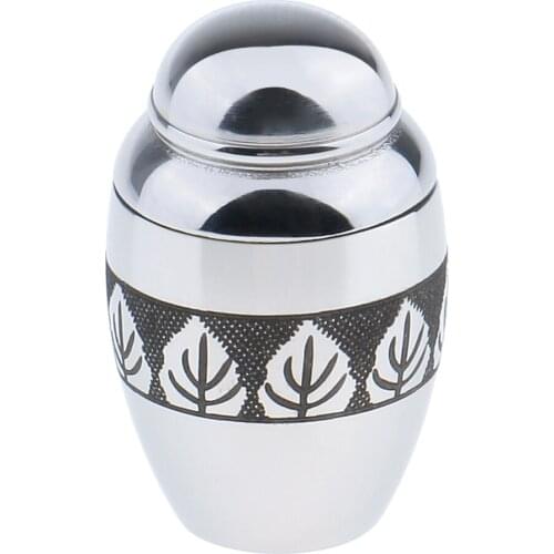 25x16mm Mini Stainless Steel Pet Urn Keepsake Cremation Miniature Funeral Box Pet Ash Holder for Pet Dog Cat Ashes Funeral Urn
